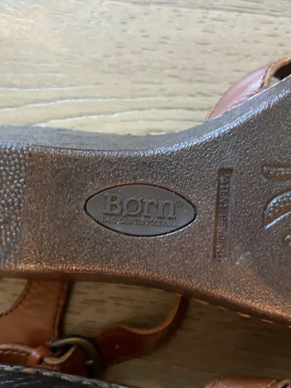 Born Women's CIL12 Brown Leather Wedge Sandal Shoes Size: 7 - Picture 9 of 10
